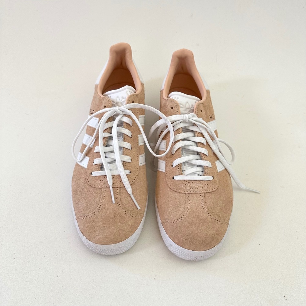 Adidas Gazelle Womens Sneakers Size 10 Suede Low Top Shoes Blush White Casual - Picture 9 of 11